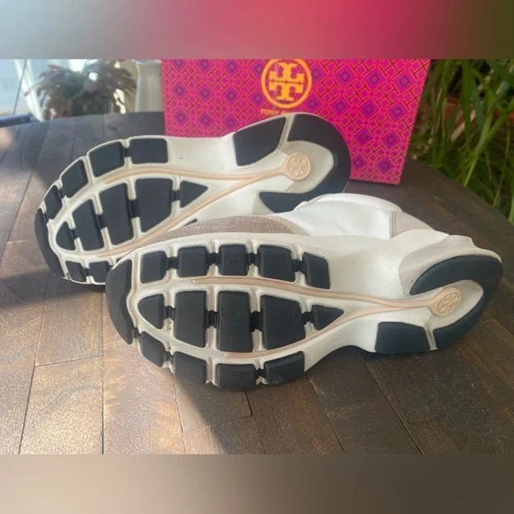 Tory Burch Cream and Tan Athletic Shoes - Picture 4 of 7